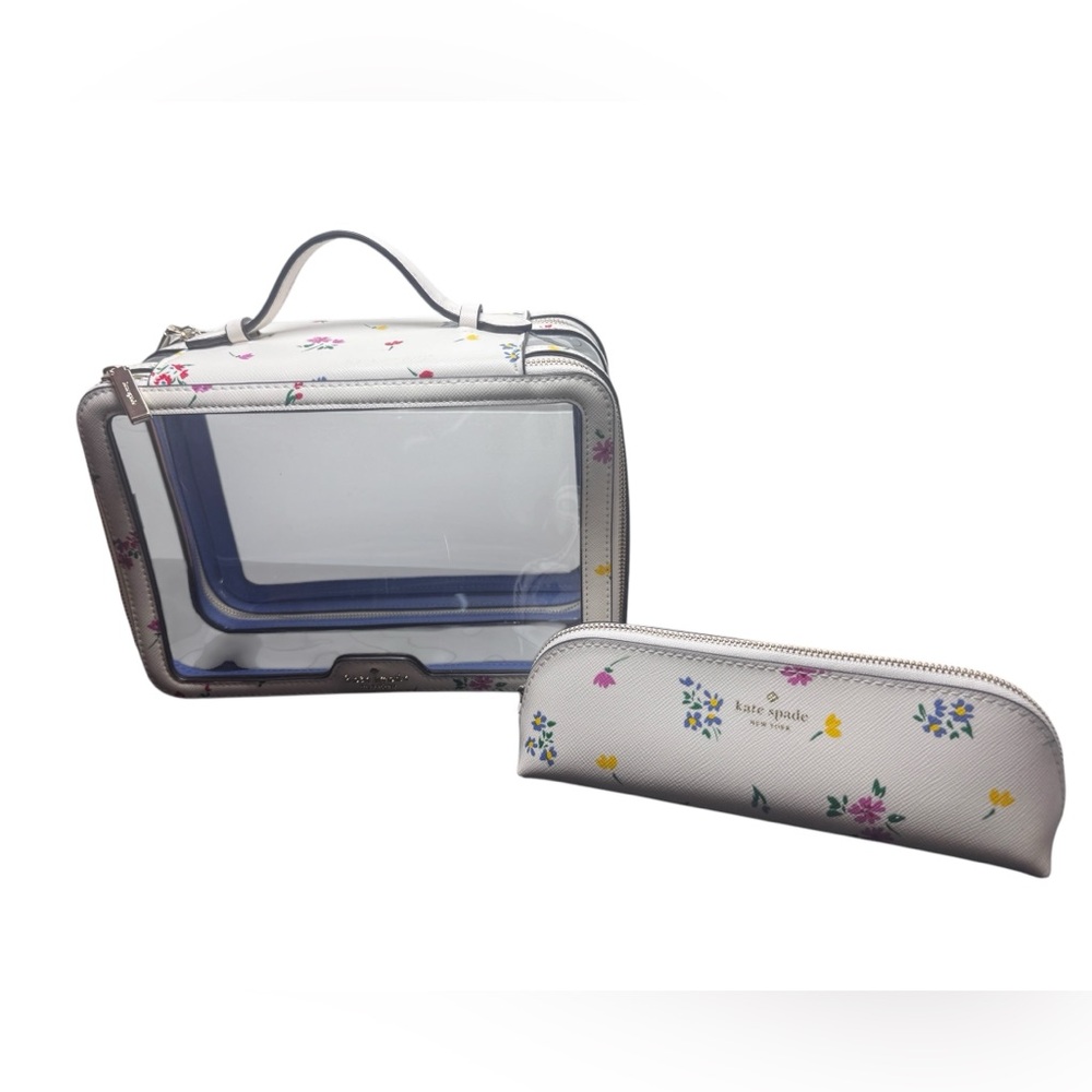 Kate Spade Staci Garden Bouquet Travel Cosmetic Set EUC